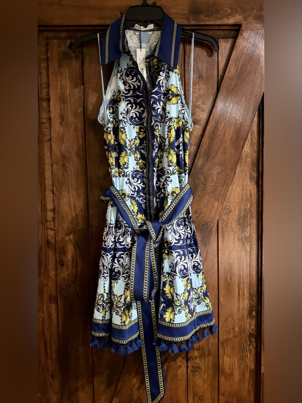 Alice + Olivia Lucy Sleeveless Shirtdress - Picture 6 of 7